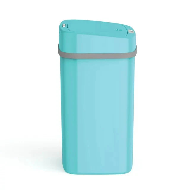Nine Stars 3.2 Gallon Trash Can, Plastic Touchless Bathroom Trash Can, Teal - Amado Deals - wholesale and distributors with free shipping in United States Nine Stars 3.2 Gallon Trash Can, Plastic Touchless Bathroom Trash Can, Teal - Amado Deals - wholesale and distributors with free shipping in United States